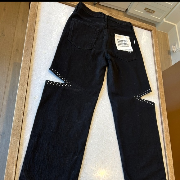 Stoned Aubrey Mid-Rise Cut-Out Straight Jeans - Picture 4 of 7